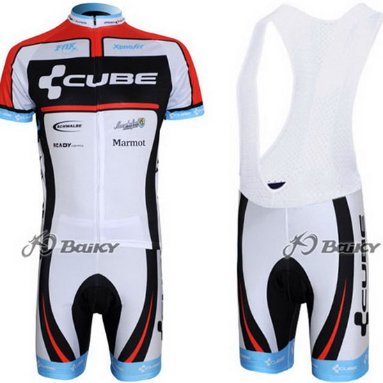 2012 Maillot Cube Tirantes Mangas Cortas Negro Y Blanco